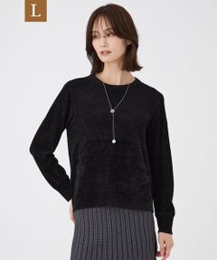 TRANS WORK (大きいサイズ) / トランスワーク (オオキイサイズ) その他トップス | 【L】【ウォッシャブル】モールヤーン×TEXBRIDプルオーバー