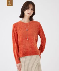 TRANS WORK (大きいサイズ) / トランスワーク (オオキイサイズ) その他トップス | 【L】【ウォッシャブル】モールヤーン×TEXBRIDプルオーバー