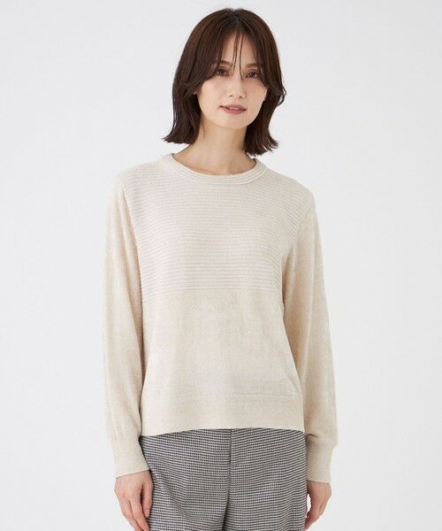 TRANS WORK (大きいサイズ) / トランスワーク (オオキイサイズ) その他トップス | 【L】【ウォッシャブル】モールヤーン×TEXBRIDプルオーバー | 詳細1