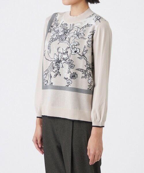 TRANS WORK (大きいサイズ) / トランスワーク (オオキイサイズ) その他トップス | 【L】【ウォッシャブル】FlowerJQ柄ニットプルオーバー | 詳細3