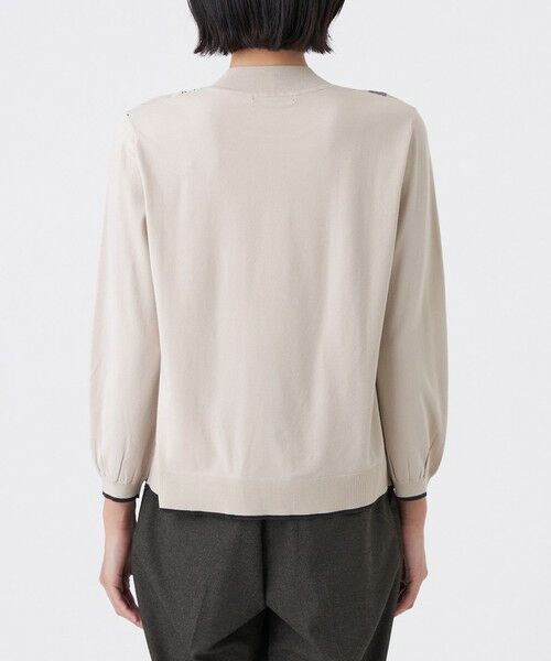 TRANS WORK (大きいサイズ) / トランスワーク (オオキイサイズ) その他トップス | 【L】【ウォッシャブル】FlowerJQ柄ニットプルオーバー | 詳細4