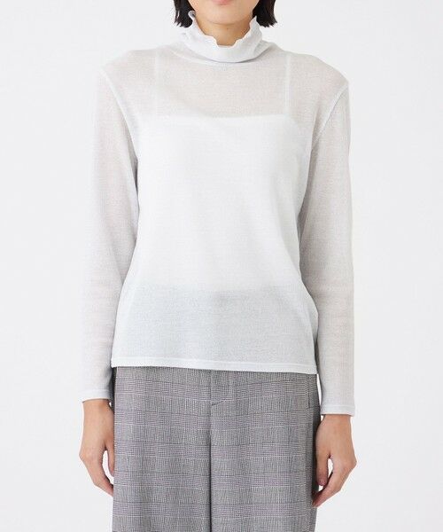 TRANS WORK (大きいサイズ) / トランスワーク (オオキイサイズ) その他トップス | 【L】【ウォッシャブル】強撚ラメテレコカットソー | 詳細4