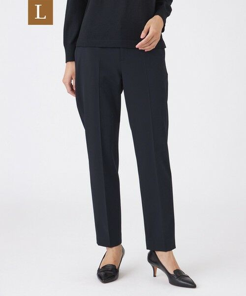 TRANS WORK (大きいサイズ)/トランスワーク (オオキイサイズ) 【L】【ウォッシャブル】アルガンオイルストレッチパンツ ネイビー 46 TRANS WORK (大きいサイズ)/トランスワーク (オオキイサイズ) 【L】【ウォッシャブル】アルガンオイルストレッチパンツ ネイビー 46