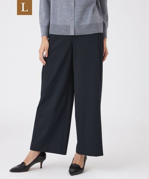 TRANS WORK (大きいサイズ)/トランスワーク (オオキイサイズ) 【L】【ウォッシャブル】アルガンオイルストレッチパンツ ネイビー 48 TRANS WORK (大きいサイズ)/トランスワーク (オオキイサイズ) 【L】【ウォッシャブル】アルガンオイルストレッチパンツ ネイビー 48