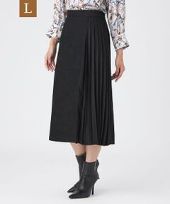 TRANS WORK (大きいサイズ) / トランスワーク (オオキイサイズ) ロング・マキシ丈スカート | 【L】【ウォッシャブル】ストレッチスエードスカート