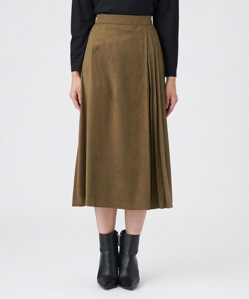 TRANS WORK (大きいサイズ) / トランスワーク (オオキイサイズ) ロング・マキシ丈スカート | 【L】【ウォッシャブル】ストレッチスエードスカート | 詳細5