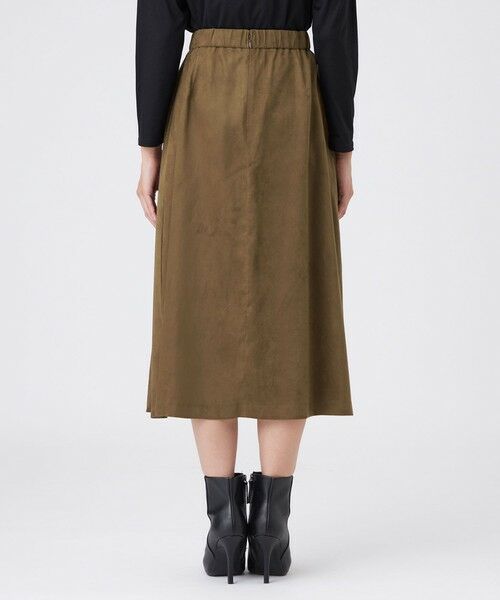 TRANS WORK (大きいサイズ) / トランスワーク (オオキイサイズ) ロング・マキシ丈スカート | 【L】【ウォッシャブル】ストレッチスエードスカート | 詳細7