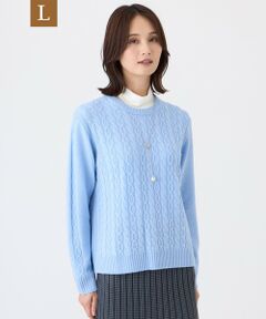 TRANS WORK (大きいサイズ) / トランスワーク (オオキイサイズ) その他トップス | 【L】【ウォッシャブル】ケーブルニットプルオーバー