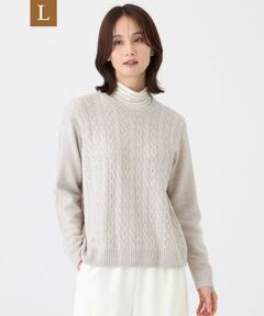 TRANS WORK (大きいサイズ) / トランスワーク (オオキイサイズ) その他トップス | 【L】【ウォッシャブル】ケーブルニットプルオーバー