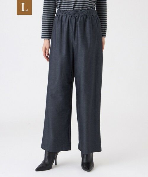 TRANS WORK (大きいサイズ) / トランスワーク (オオキイサイズ) その他パンツ | 【L】【ウォッシャブル】デニムライクモックロディパンツ(ネイビー)