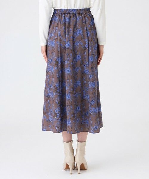 TRANS WORK (大きいサイズ) / トランスワーク (オオキイサイズ) ロング・マキシ丈スカート | 【L】【ウォッシャブル】エッチングフラワープリントスカート | 詳細6