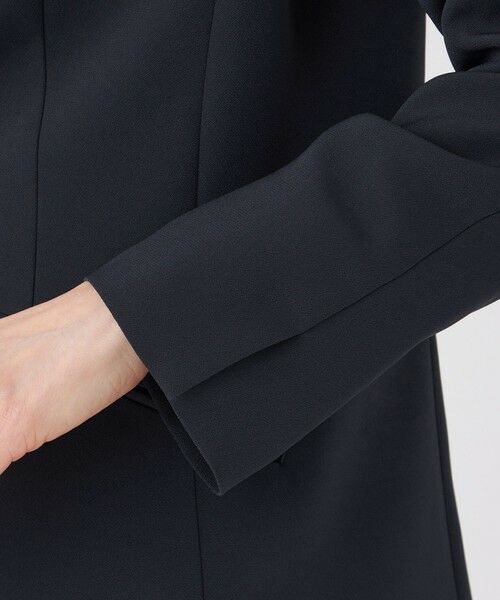 TRANS WORK (大きいサイズ) / トランスワーク (オオキイサイズ) テーラードジャケット | 【L】【美シリーズ・セットアップ対応・ウォッシャブル】バックサテンジョーゼットジャケット | 詳細8