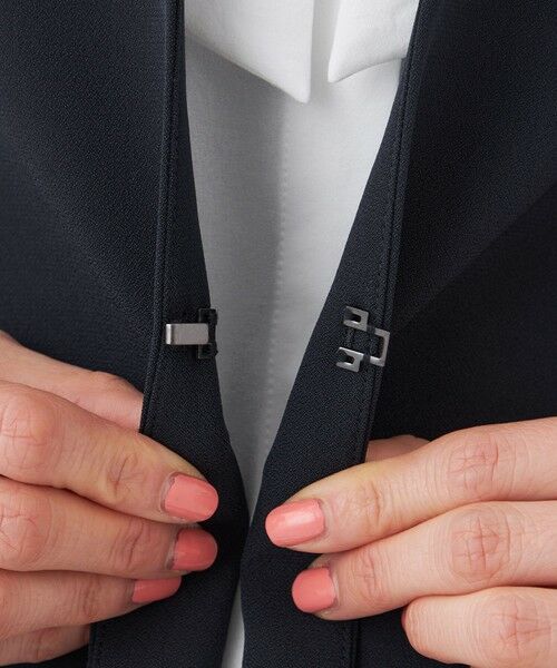 TRANS WORK (大きいサイズ) / トランスワーク (オオキイサイズ) テーラードジャケット | 【L】【美シリーズ・セットアップ対応・ウォッシャブル】バックサテンジョーゼットジャケット | 詳細10