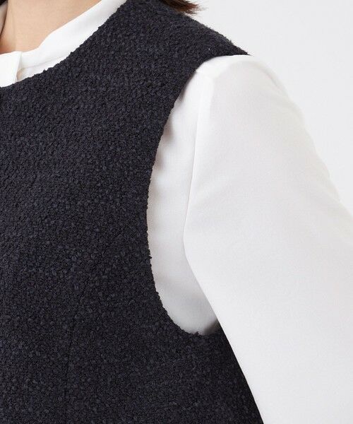 TRANS WORK (大きいサイズ) / トランスワーク (オオキイサイズ) テーラードジャケット | 【L】【ウォッシャブル】ミックスツィードジレ | 詳細5