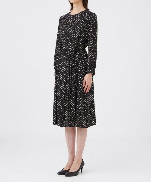 TRANS WORK (大きいサイズ) / トランスワーク (オオキイサイズ) ロング・マキシ丈ワンピース | 【L】【ウォッシャブル】ノルディスドットワンピース | 詳細4