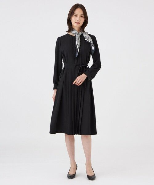 TRANS WORK (大きいサイズ) / トランスワーク (オオキイサイズ) ロング・マキシ丈ワンピース | 【L】【ウォッシャブル・UV・防しわ】ストレッチジョーゼットワンピース | 詳細1