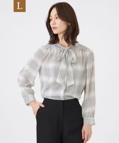 TRANS WORK (大きいサイズ) / トランスワーク (オオキイサイズ) その他トップス | 【L】【ウォッシャブル】ノルディスドットブラウス