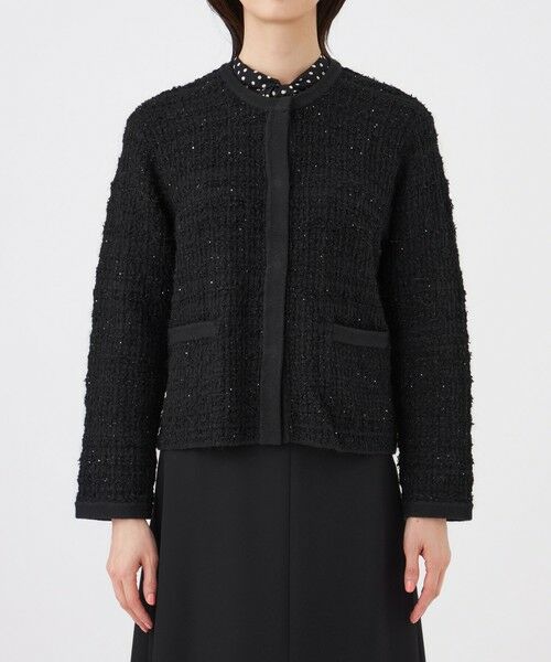 TRANS WORK (大きいサイズ) / トランスワーク (オオキイサイズ) その他トップス | 【L】【ウォッシャブル】Fancy Tweedニットカーディガン | 詳細3