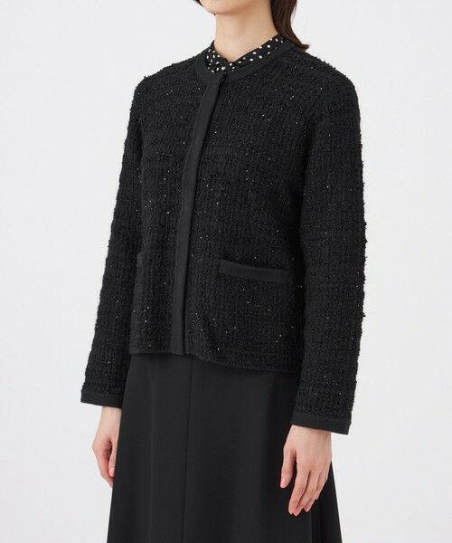 TRANS WORK (大きいサイズ) / トランスワーク (オオキイサイズ) その他トップス | 【L】【ウォッシャブル】Fancy Tweedニットカーディガン | 詳細4