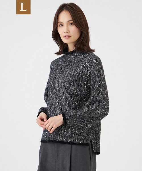 TRANS WORK (大きいサイズ) / トランスワーク (オオキイサイズ) その他トップス | 【L】スパングルファンシーヤーンプルオーバー（チャコールグレー）