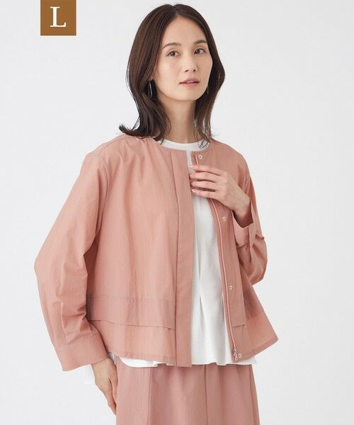 TRANS WORK (大きいサイズ) / トランスワーク (オオキイサイズ) その他アウター | 【L】【はっ水・UV・ウォッシャブル】エアリーナイロンブルゾン（ピンク系2）