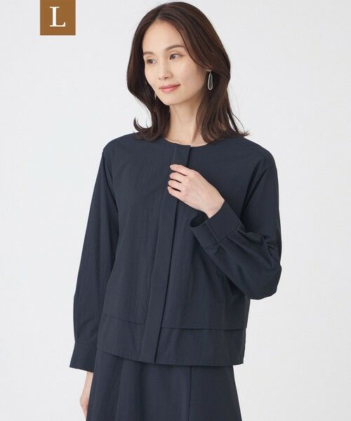 TRANS WORK (大きいサイズ) / トランスワーク (オオキイサイズ) その他アウター | 【L】【はっ水・UV・ウォッシャブル】エアリーナイロンブルゾン（ネイビー）