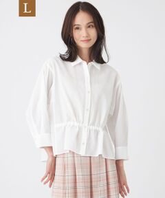 TRANS WORK (大きいサイズ) / トランスワーク (オオキイサイズ) その他トップス | 【L】【接触冷感・ウォッシャブル】スラブクレープブラウス