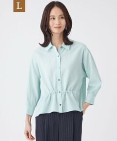 TRANS WORK (大きいサイズ) / トランスワーク (オオキイサイズ) その他トップス | 【L】【接触冷感・ウォッシャブル】スラブクレープブラウス