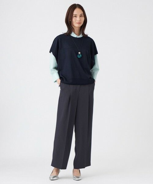 TRANS WORK (大きいサイズ) / トランスワーク (オオキイサイズ) その他トップス | 【L】【接触冷感・ウォッシャブル】スラブクレープブラウス | 詳細4