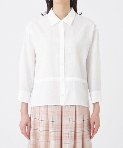 TRANS WORK (大きいサイズ) / トランスワーク (オオキイサイズ) その他トップス | 【L】【接触冷感・ウォッシャブル】スラブクレープブラウス | 詳細5