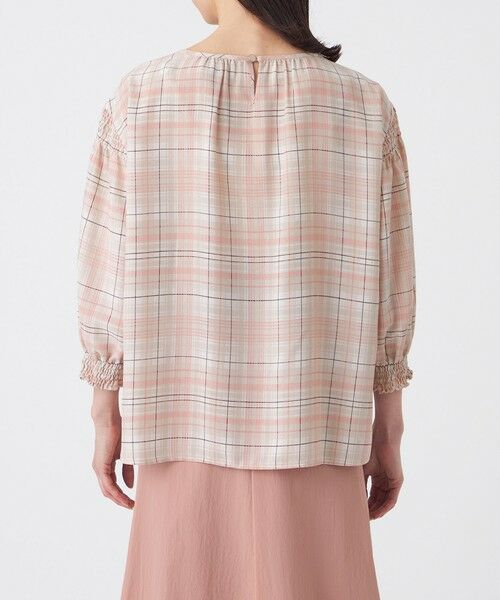 TRANS WORK (大きいサイズ) / トランスワーク (オオキイサイズ) その他トップス | 【L】【ウォッシャブル】シアーチェックプリントブラウス | 詳細5