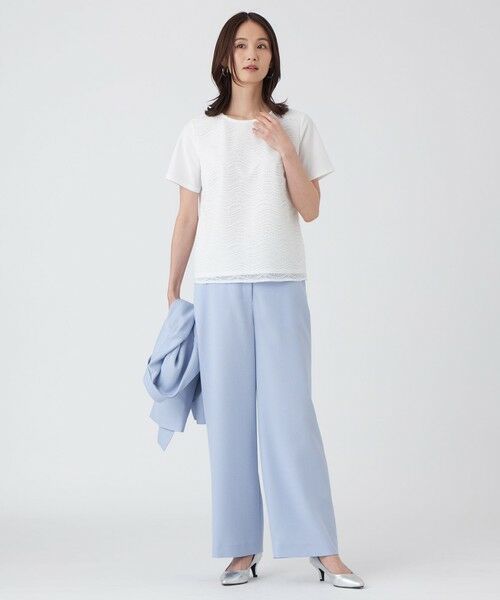 TRANS WORK (大きいサイズ) / トランスワーク (オオキイサイズ) その他トップス | 【L】【ウォッシャブル】ジョーゼットジャージカットソー | 詳細1