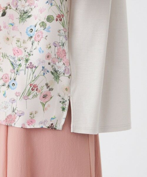 TRANS WORK (大きいサイズ) / トランスワーク (オオキイサイズ) その他トップス | 【L】【ウォッシャブル】ルーセントフラワーカットソー | 詳細6