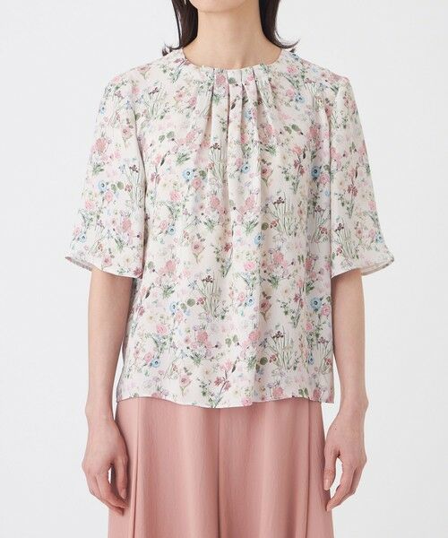 TRANS WORK (大きいサイズ) / トランスワーク (オオキイサイズ) その他トップス | 【L】【ウォッシャブル】ルーセントフラワーカットソー | 詳細2