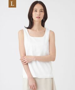 TRANS WORK (大きいサイズ) / トランスワーク (オオキイサイズ) その他トップス | 【L】【ウォッシャブル】ストレッチサテン×スムースコンビカットソー