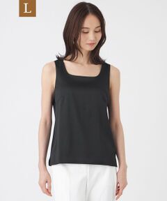 TRANS WORK (大きいサイズ) / トランスワーク (オオキイサイズ) その他トップス | 【L】【ウォッシャブル】ストレッチサテン×スムースコンビカットソー