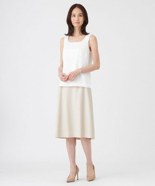 TRANS WORK (大きいサイズ) / トランスワーク (オオキイサイズ) その他トップス | 【L】【ウォッシャブル】ストレッチサテン×スムースコンビカットソー | 詳細1