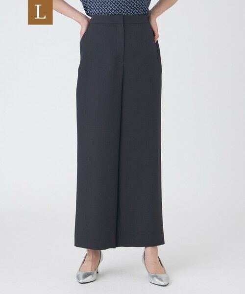 TRANS WORK (大きいサイズ) / トランスワーク (オオキイサイズ) その他パンツ | 【L】【UV対策・着用しわ軽減・ウォッシャブル】エアリーコードレーンパンツ（ネイビー）