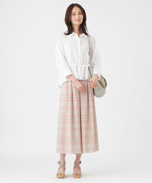 TRANS WORK (大きいサイズ) / トランスワーク (オオキイサイズ) その他パンツ | 【L】【ウォッシャブル】シアーチェックプリントパンツ | 詳細3