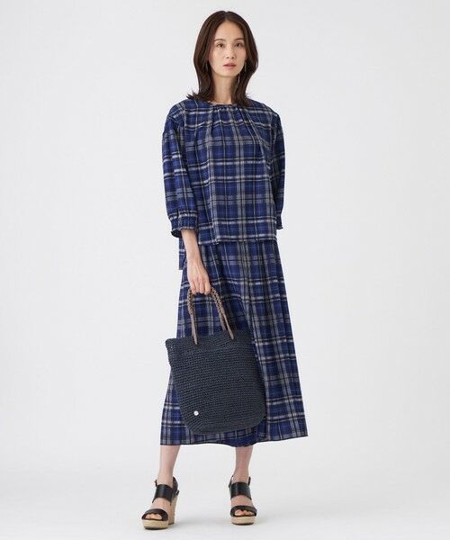 TRANS WORK (大きいサイズ) / トランスワーク (オオキイサイズ) その他パンツ | 【L】【ウォッシャブル】シアーチェックプリントパンツ | 詳細1