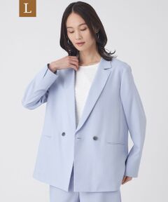 TRANS WORK (大きいサイズ) / トランスワーク (オオキイサイズ) テーラードジャケット | 【L】【UV対策・着用しわ軽減・ウォッシャブル】エアリーコードレーンテーラードジャケット