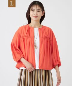 TRANS WORK (大きいサイズ) / トランスワーク (オオキイサイズ) テーラードジャケット | 【L】【ウォッシャブル】ブライトワッシャーブルゾン