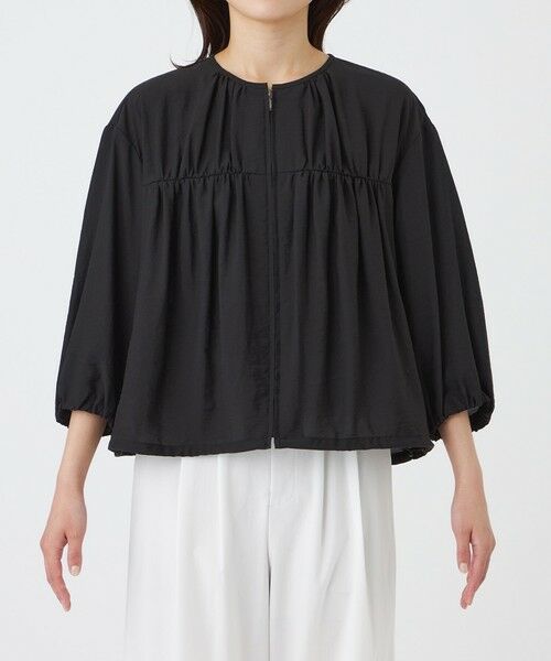 TRANS WORK (大きいサイズ) / トランスワーク (オオキイサイズ) テーラードジャケット | 【L】【ウォッシャブル】ブライトワッシャーブルゾン | 詳細4