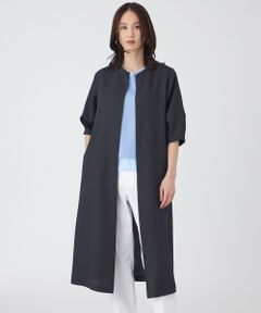 TRANS WORK (大きいサイズ) / トランスワーク (オオキイサイズ) ロング・マキシ丈ワンピース | 【L】【UV対策・着用しわ軽減・ウォッシャブル】エアリーコードレーンテーラードワンピース