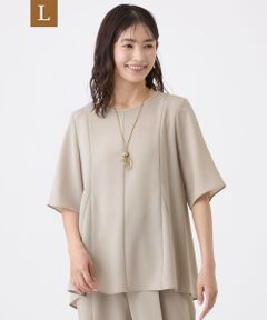 TRANS WORK (大きいサイズ) / トランスワーク (オオキイサイズ) その他トップス | 【L】【ウォッシャブル】強撚バラシャブラウス