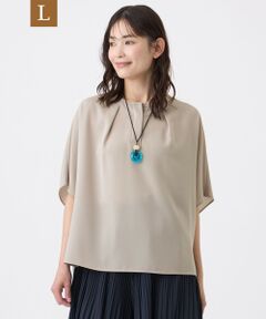 TRANS WORK (大きいサイズ) / トランスワーク (オオキイサイズ) その他トップス | 【L】【ウォッシャブル】強撚バラシャブラウス