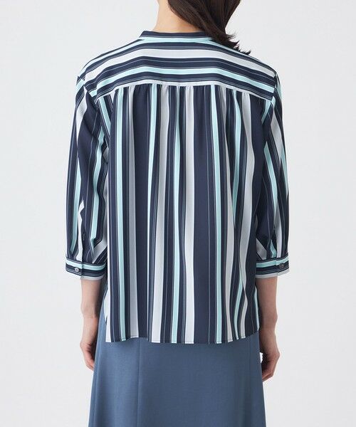 TRANS WORK (大きいサイズ) / トランスワーク (オオキイサイズ) その他トップス | 【L】【ウォッシャブル】マルチストライププリントブラウス | 詳細7