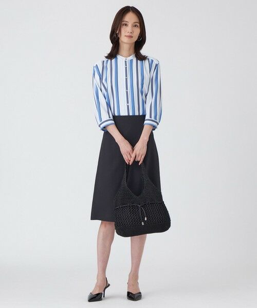 TRANS WORK (大きいサイズ) / トランスワーク (オオキイサイズ) その他トップス | 【L】【ウォッシャブル】マルチストライププリントブラウス | 詳細2