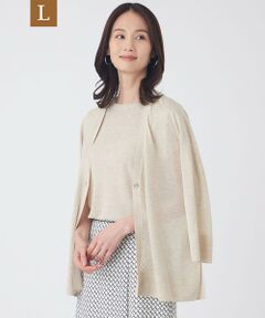 TRANS WORK (大きいサイズ) / トランスワーク (オオキイサイズ) その他トップス | 【L】【ウォッシャブル】シャイニーシアーニットカーディガン