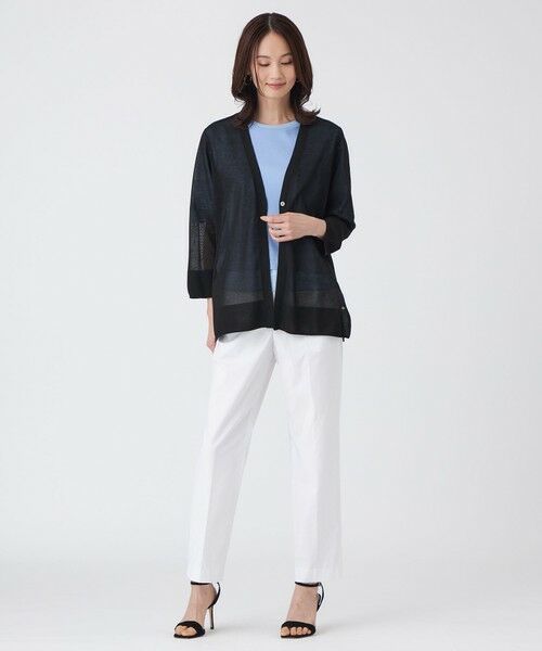 TRANS WORK (大きいサイズ) / トランスワーク (オオキイサイズ) その他トップス | 【L】【ウォッシャブル】シャイニーシアーニットカーディガン | 詳細2